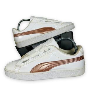 Puma Basket Heart White / Copper 368018-01 Women's 9